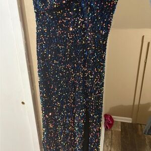Dazzling Multicolor Sequin Prom Dress